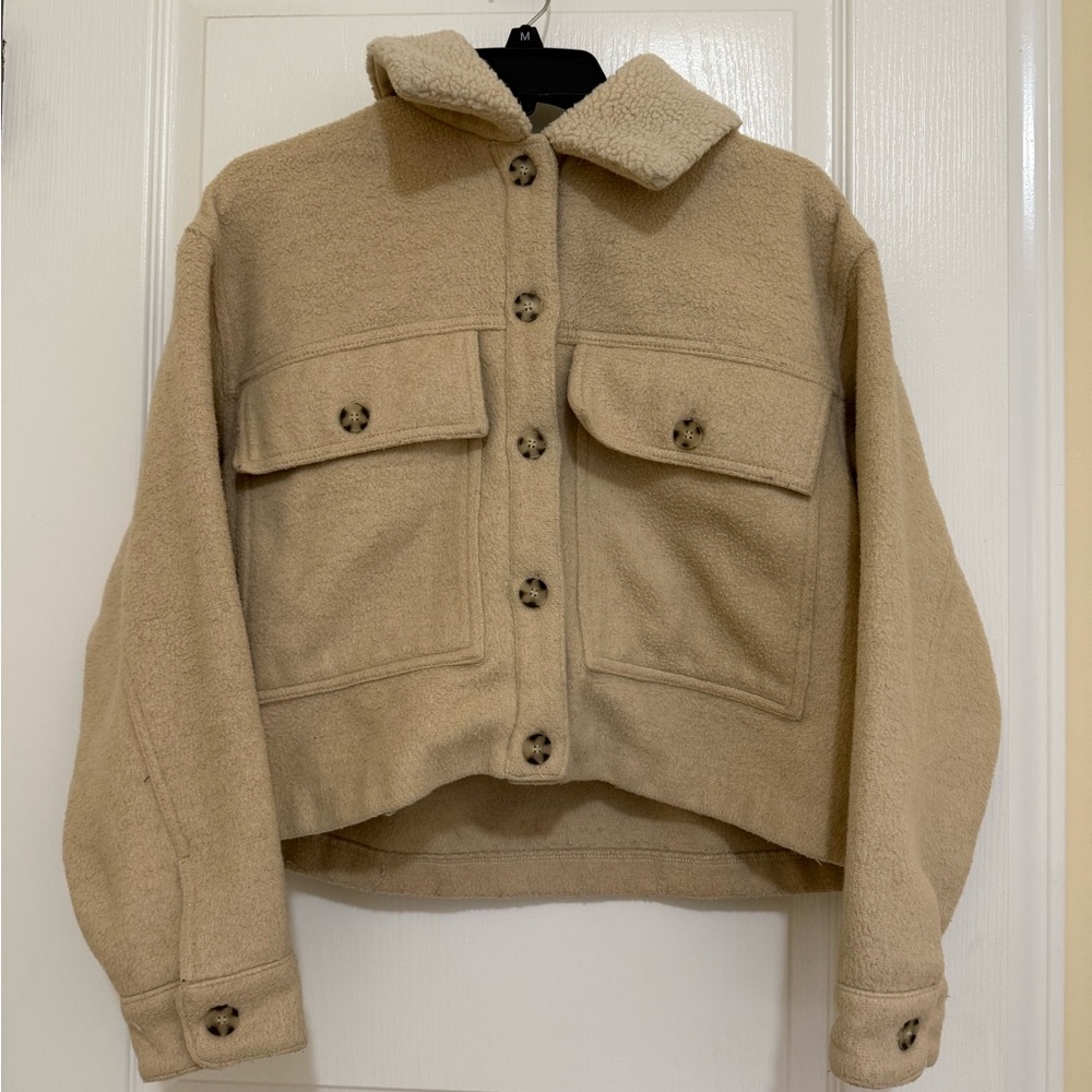 Gianni Bini Cream Fleece Jacket
